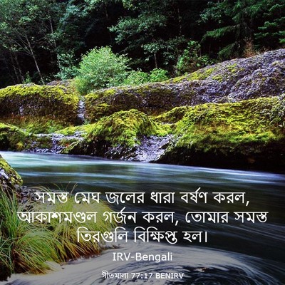 Picture 03 - গীতমালা 77:17 BENIRV - সমস্ত মেঘ জলের - Bible Verse Picture