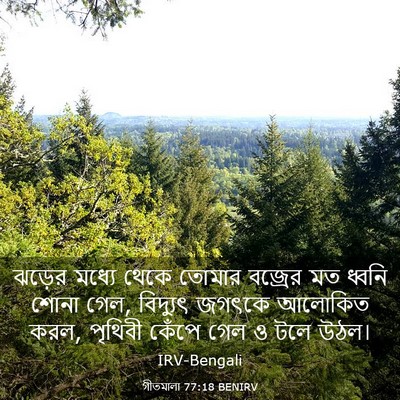 Picture 03 - গীতমালা 77:18 BENIRV - ঝড়ের মধ্যে থেকে - Bible Verse Picture