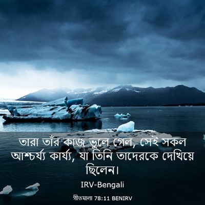 Picture 03 - গীতমালা 78:11 BENIRV - তারা তাঁর কাজ ভুলে - Bible Verse Picture