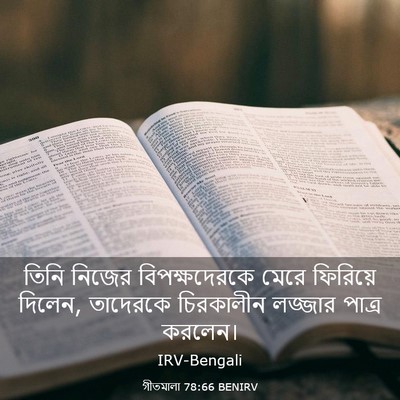 Picture 03 - গীতমালা 78:66 BENIRV - তিনি নিজের - Bible Verse Picture
