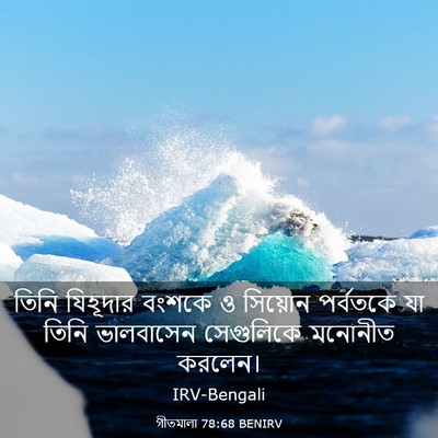 Picture 03 - গীতমালা 78:68 BENIRV - তিনি যিহূদার - Bible Verse Picture