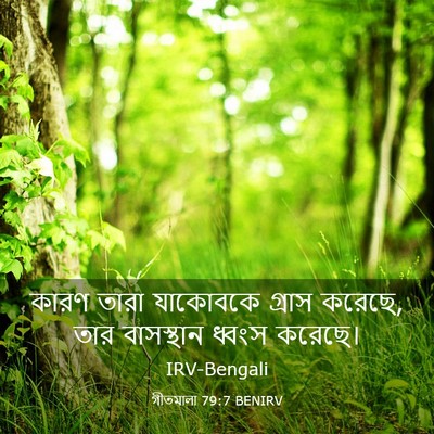 Picture 03 - গীতমালা 79:7 BENIRV - কারণ তারা যাকোবকে - Bible Verse Picture