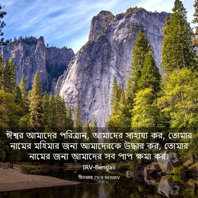 Picture 03 - গীতমালা 79:9 BENIRV - ঈশ্বর আমাদের - Bible Verse Picture