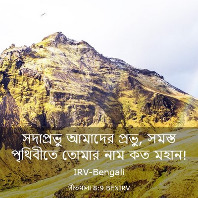 Picture 03 - গীতমালা 8:9 BENIRV - সদাপ্রভুু আমাদের - Bible Verse Picture
