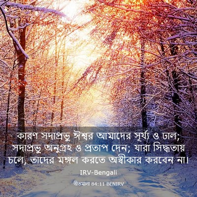 Picture 03 - গীতমালা 84:11 BENIRV - কারণ সদাপ্রভুু - Bible Verse Picture