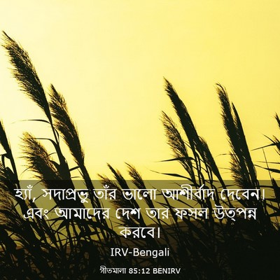 Picture 03 - গীতমালা 85:12 BENIRV - হ্যাঁ, সদাপ্রভুু - Bible Verse Picture