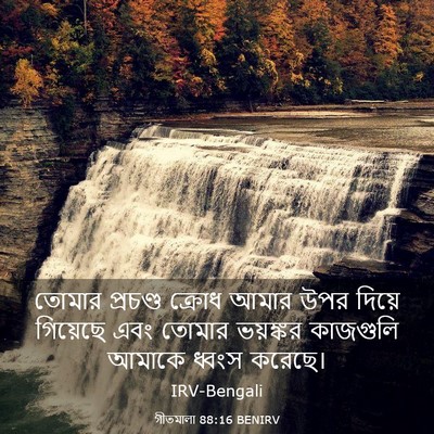 Picture 03 - গীতমালা 88:16 BENIRV - তোমার প্রচণ্ড - Bible Verse Picture
