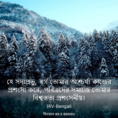 Picture 03 - গীতমালা 89:5 BENIRV - হে সদাপ্রভুু, - Bible Verse Picture