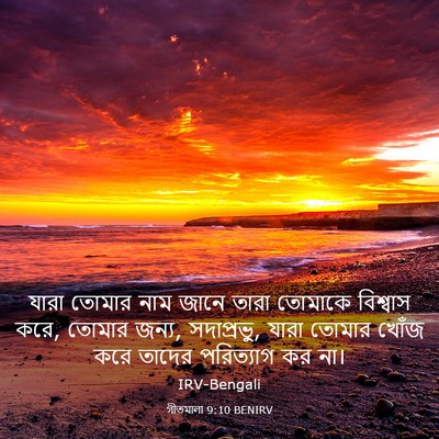Picture 03 - গীতমালা 9:10 BENIRV - যারা তোমার নাম - Bible Verse Picture