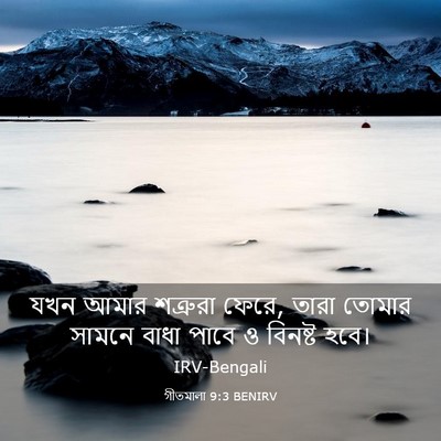 Picture 03 - গীতমালা 9:3 BENIRV - যখন আমার শত্রুরা - Bible Verse Picture