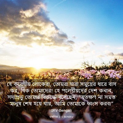 Picture 03 - চফনিয়া 2:5 BENIRV - হে করেথীয় লোকেরা, - Bible Verse Picture