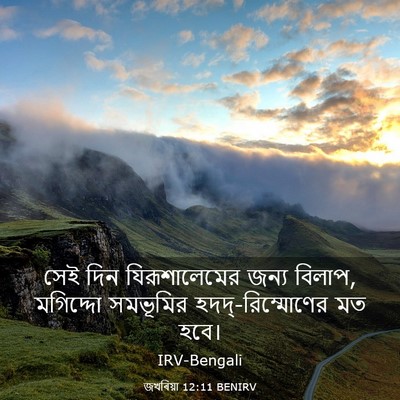 Picture 03 - জখৰিয়া 12:11 BENIRV - সেই দিন - Bible Verse Picture