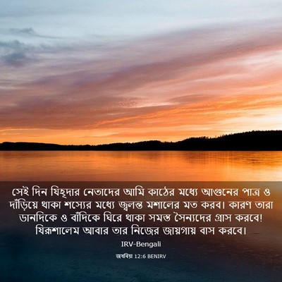 Picture 03 - জখৰিয়া 12:6 BENIRV - সেই দিন যিহূদার - Bible Verse Picture