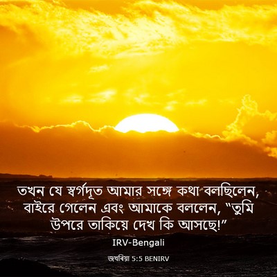 Picture 03 - জখৰিয়া 5:5 BENIRV - তখন যে স্বর্গদূত - Bible Verse Picture