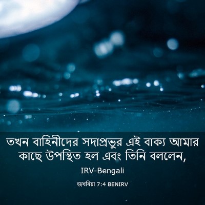 Picture 03 - জখৰিয়া 7:4 BENIRV - তখন বাহিনীদের - Bible Verse Picture