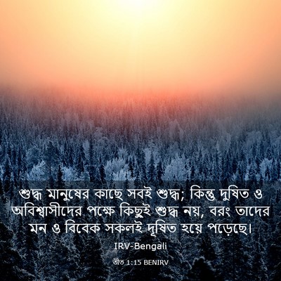Picture 03 - তীত 1:15 BENIRV - শুদ্ধ মানুষের - Bible Verse Picture