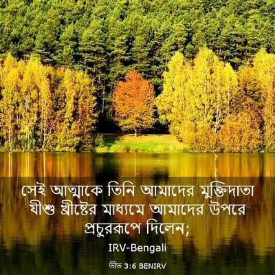 Picture 03 - তীত 3:6 BENIRV - সেই আত্মাকে তিনি - Bible Verse Picture