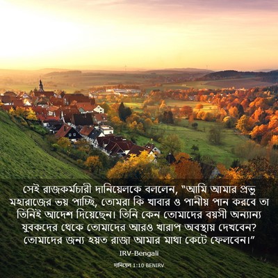 Picture 03 - দানিয়েল 1:10 BENIRV - সেই রাজকর্মচারী - Bible Verse Picture