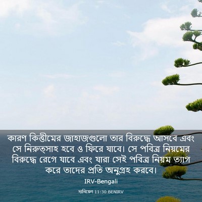 Picture 03 - দানিয়েল 11:30 BENIRV - কারণ কিত্তীমের - Bible Verse Picture