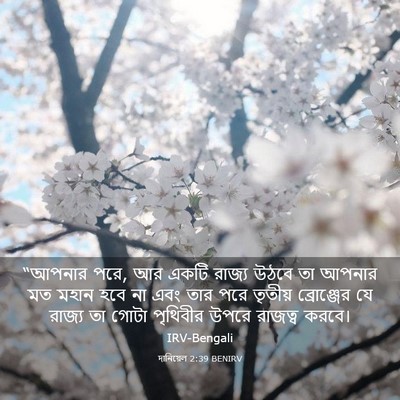 Picture 03 - দানিয়েল 2:39 BENIRV - “আপনার পরে, আর একটি - Bible Verse Picture