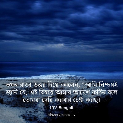 Picture 03 - দানিয়েল 2:8 BENIRV - তখন রাজা উত্তর - Bible Verse Picture