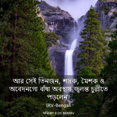 Picture 03 - দানিয়েল 3:23 BENIRV - আর সেই তিনজন, - Bible Verse Picture