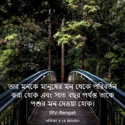 Picture 03 - দানিয়েল 4:16 BENIRV - তার মনকে মানুষের - Bible Verse Picture