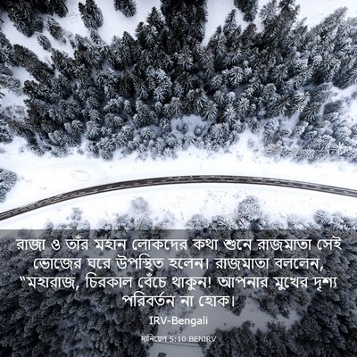 Picture 03 - দানিয়েল 5:10 BENIRV - রাজা ও তাঁর মহান - Bible Verse Picture