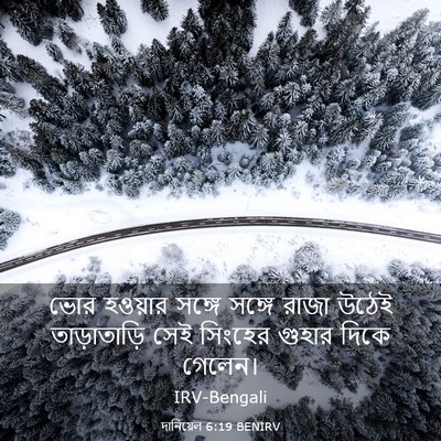 Picture 03 - দানিয়েল 6:19 BENIRV - ভোর হওয়ার সঙ্গে - Bible Verse Picture