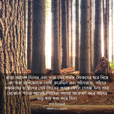 Picture 03 - দানিয়েল 6:24 BENIRV - রাজা আদেশ দিলেন - Bible Verse Picture