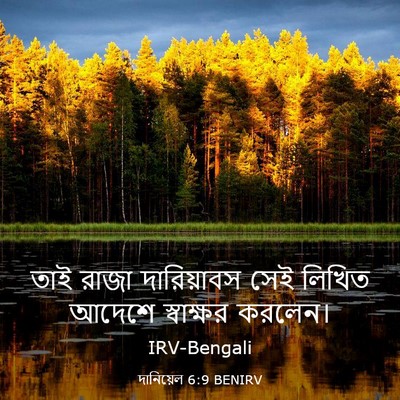 Picture 03 - দানিয়েল 6:9 BENIRV - তাই রাজা - Bible Verse Picture