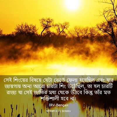 Picture 03 - দানিয়েল 8:22 BENIRV - সেই শিংয়ের - Bible Verse Picture