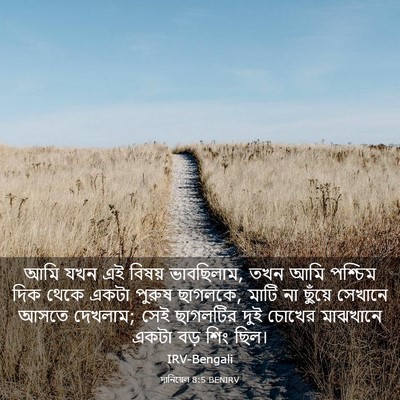 Picture 03 - দানিয়েল 8:5 BENIRV - আমি যখন এই বিষয় - Bible Verse Picture