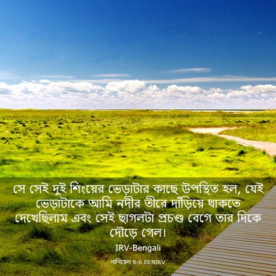 Picture 03 - দানিয়েল 8:6 BENIRV - সে সেই দুই শিংয়ের - Bible Verse Picture