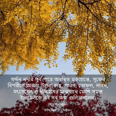 Picture 03 - দ্বিতীয় বিৱৰণ 1:1 BENIRV - যর্দ্দন নদীর - Bible Verse Picture