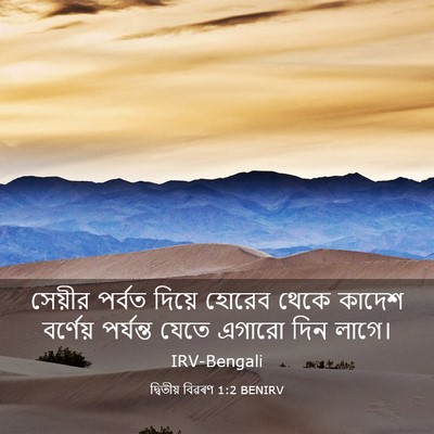 Picture 03 - দ্বিতীয় বিৱৰণ 1:2 BENIRV - সেয়ীর পর্বত - Bible Verse Picture