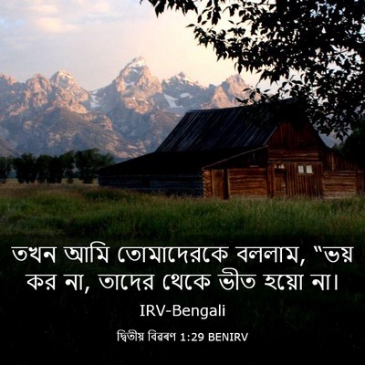 Picture 03 - দ্বিতীয় বিৱৰণ 1:29 BENIRV - তখন আমি তোমাদেরকে - Bible Verse Picture