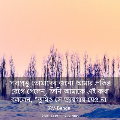 Picture 03 - দ্বিতীয় বিৱৰণ 1:37 BENIRV - সদাপ্রভু তোমাদের - Bible Verse Picture
