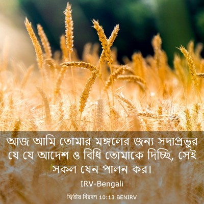 Picture 03 - দ্বিতীয় বিৱৰণ 10:13 BENIRV - আজ আমি তোমার - Bible Verse Picture
