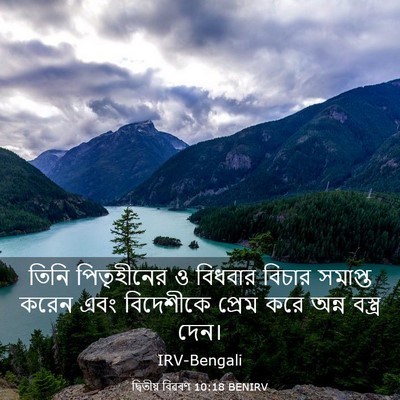 Picture 03 - দ্বিতীয় বিৱৰণ 10:18 BENIRV - তিনি পিতৃহীনের ও - Bible Verse Picture