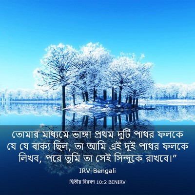 Picture 03 - দ্বিতীয় বিৱৰণ 10:2 BENIRV - তোমার মাধ্যমে - Bible Verse Picture