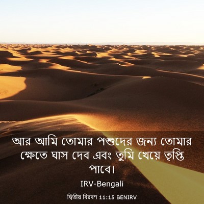 Picture 03 - দ্বিতীয় বিৱৰণ 11:15 BENIRV - আর আমি তোমার - Bible Verse Picture