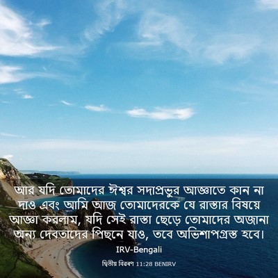 Picture 03 - দ্বিতীয় বিৱৰণ 11:28 BENIRV - আর যদি তোমাদের - Bible Verse Picture
