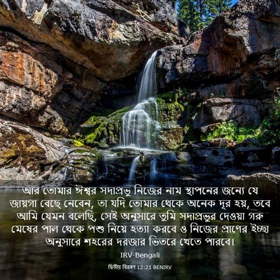Picture 03 - দ্বিতীয় বিৱৰণ 12:21 BENIRV - আর তোমার ঈশ্বর - Bible Verse Picture