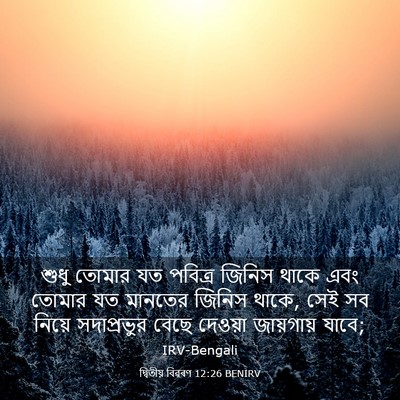 Picture 03 - দ্বিতীয় বিৱৰণ 12:26 BENIRV - শুধু তোমার যত - Bible Verse Picture