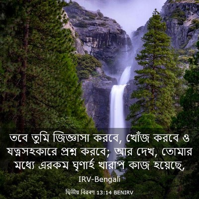 Picture 03 - দ্বিতীয় বিৱৰণ 13:14 BENIRV - তবে তুমি জিজ্ঞাসা - Bible Verse Picture