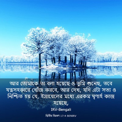 Picture 03 - দ্বিতীয় বিৱৰণ 17:4 BENIRV - আর তোমাকে তা বলা - Bible Verse Picture