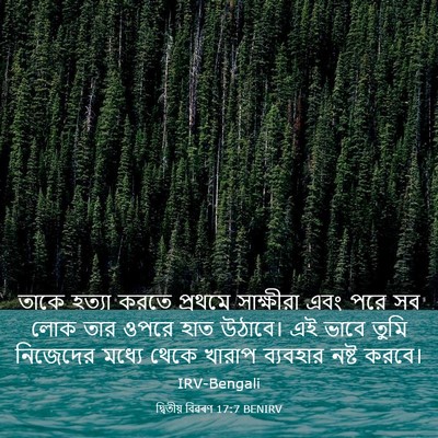 Picture 03 - দ্বিতীয় বিৱৰণ 17:7 BENIRV - তাকে হত্যা করতে - Bible Verse Picture