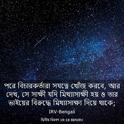 Picture 03 - দ্বিতীয় বিৱৰণ 19:18 BENIRV - পরে বিচারকর্তারা - Bible Verse Picture