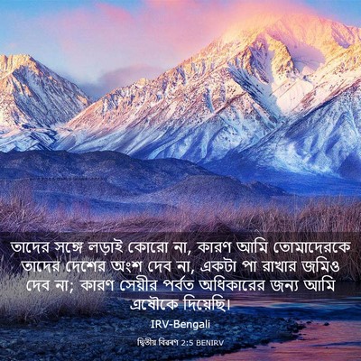 Picture 03 - দ্বিতীয় বিৱৰণ 2:5 BENIRV - তাদের সঙ্গে লড়াই - Bible Verse Picture